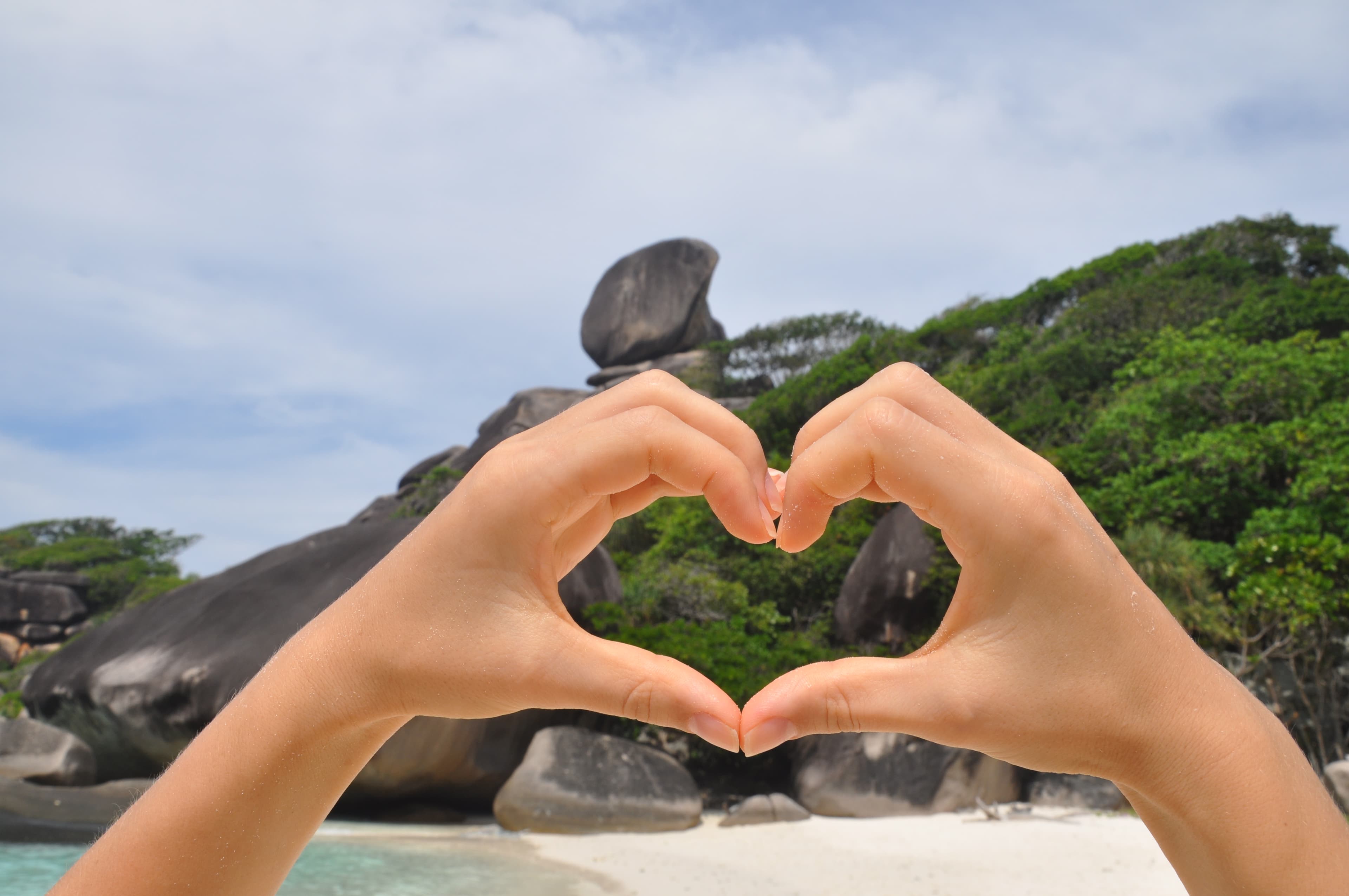 Hands forming a heart shape